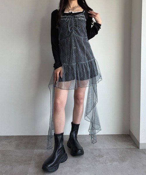 apres jour mignon（アプレジュールミニョン）の「リボンカットソー【ZOZOTOWN限定アイテム 】（Tシャツ/カットソー・レディース・グレー/アイボリー/ブラック/ブラック系その他・X-LARGE/フリー）」の10枚目の写真