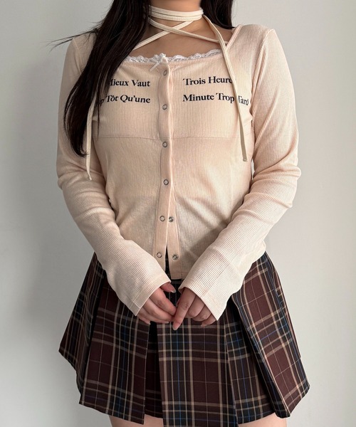 apres jour mignon（アプレジュールミニョン）の「リボンカットソー【ZOZOTOWN限定アイテム 】（Tシャツ/カットソー・レディース・グレー/アイボリー/ブラック/ブラック系その他・X-LARGE/フリー）」の13枚目の写真