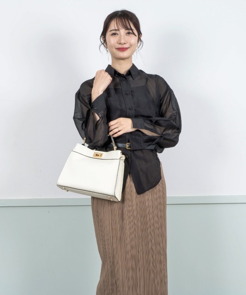 GIANNI NOTARO（ジャンニノターロ）の「【GIANNI NOTARO /ジャンニ ノターロ 】ハンドバッグ　ショルダーバッグ　本革（ショルダーバッグ・レディース・ベージュ/チャコールグレー/ブラウン/ブラック/アイボリー・FREE）」の19枚目の写真