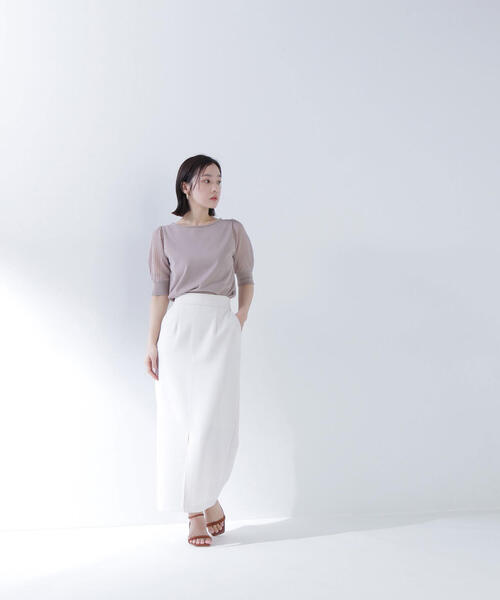シアーラメプリーツスリーブニット シアーラメプリーツスリーブニット | NATURAL BEAUTY BASIC