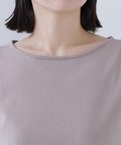 NATURAL BEAUTY BASIC（ナチュラルビューティーベーシック）の「◇シアーラメプリーツスリーブニット（ニット/セーター・レディース・ラベンダー/ベージュ/オフホワイト/チャコールグレー・FREE）」の16枚目の写真