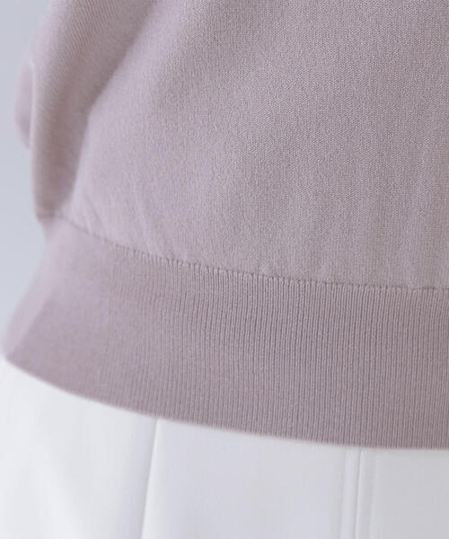 NATURAL BEAUTY BASIC（ナチュラルビューティーベーシック）の「◇シアーラメプリーツスリーブニット（ニット/セーター・レディース・ラベンダー/ベージュ/オフホワイト/チャコールグレー・FREE）」の13枚目の写真