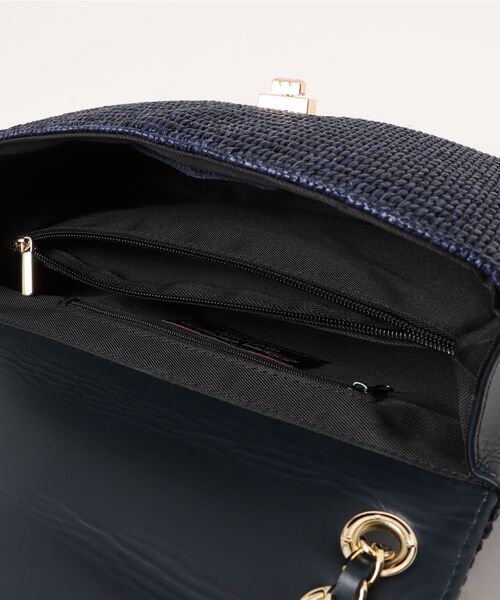 【Andrea Cardone】かごバッグ チェーン ショルダーバッグ ライフィア素材