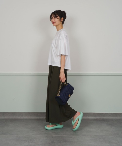 【Andrea Cardone】かごバッグ チェーン ショルダーバッグ ライフィア素材