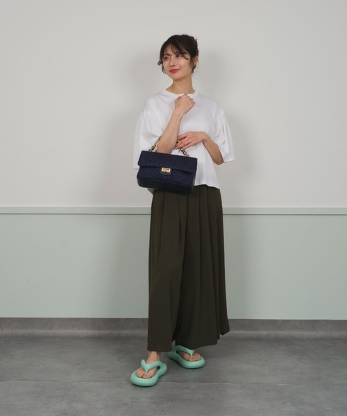 【Andrea Cardone】かごバッグ チェーン ショルダーバッグ ライフィア素材
