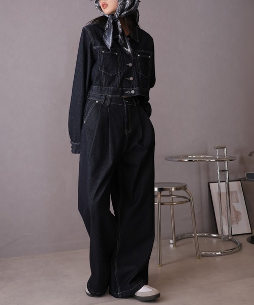 Ulysses（ユリシス）の「スカーフ付きデニムワイドパンツ（デニムパンツ・レディース・ネイビー・M/S）」の16枚目の写真