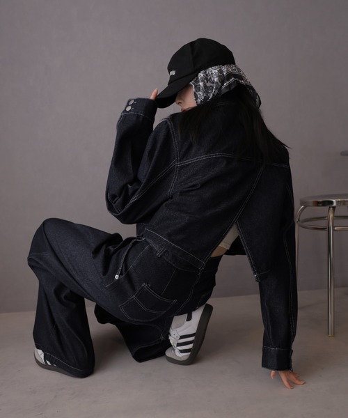 Ulysses（ユリシス）の「スカーフ付きデニムワイドパンツ（デニムパンツ・レディース・ネイビー・M/S）」の20枚目の写真