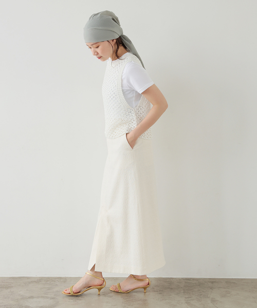 IENA（イエナ）の「メッシュアメスリプルオーバー（ニット/セーター・レディース・アイボリー/チャコールグレー・FREE）」の22枚目の写真