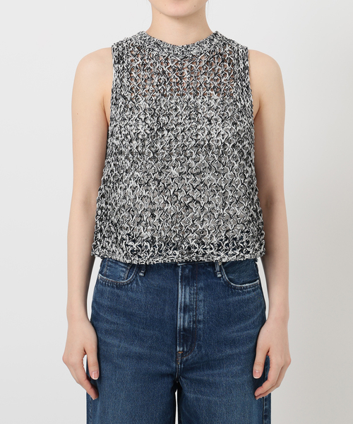 IENA（イエナ）の「メッシュアメスリプルオーバー（ニット/セーター・レディース・アイボリー/チャコールグレー・FREE）」の11枚目の写真