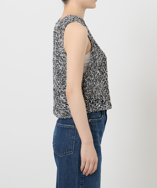 IENA（イエナ）の「メッシュアメスリプルオーバー（ニット/セーター・レディース・アイボリー/チャコールグレー・FREE）」の14枚目の写真