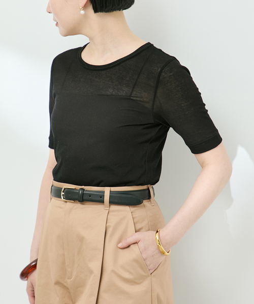セール】sheer fraise cotton Tee（Tシャツ/カットソー