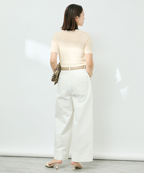 VERMEIL par iena(ヴェルメイユパーイエナ)の「sheer fraise cotton Tee(Tシャツ/カットソー・レディース・アイボリー/ブラウン/ブラック・FREE)」の22枚目の写真
