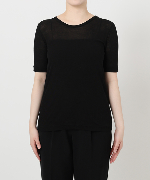 「VERMEIL par iena」 半袖Tシャツ FREE ブラック系その他 レディース セール】sheer fraise cotton Tee（Tシャツ/カットソー