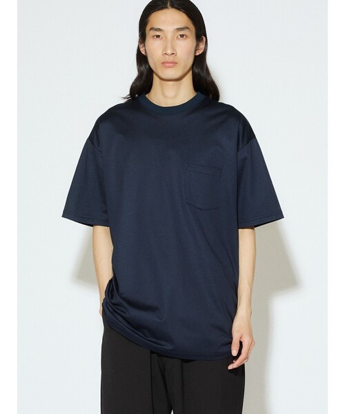 MIDIUMISOLID(ミディウミソリッド)の「MIDIUMISOLID Men’s ベーシックワイドT(Tシャツ/カットソー・メンズ・ネイビー/オフホワイト/ブラック・48)」の1枚目の写真