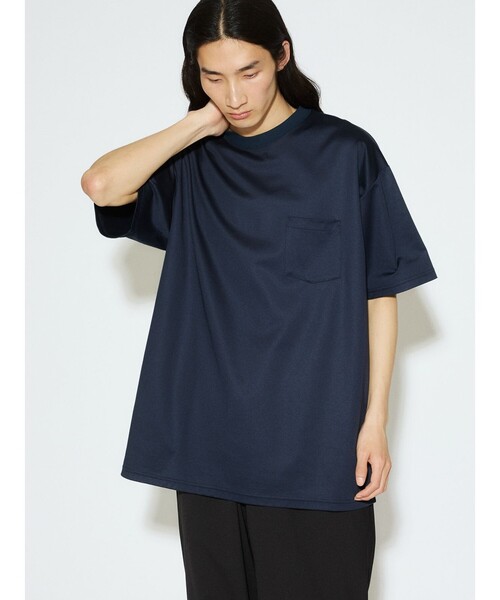 MIDIUMISOLID(ミディウミソリッド)の「MIDIUMISOLID Men’s ベーシックワイドT(Tシャツ/カットソー・メンズ・ネイビー/オフホワイト/ブラック・48)」の8枚目の写真