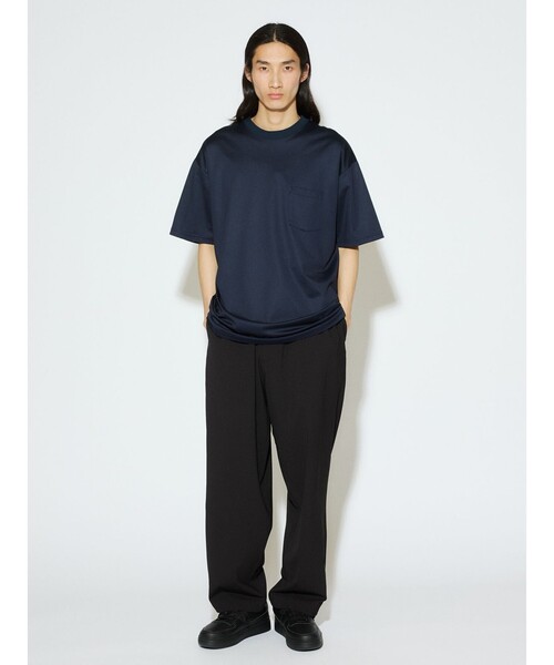 MIDIUMISOLID(ミディウミソリッド)の「MIDIUMISOLID Men’s ベーシックワイドT(Tシャツ/カットソー・メンズ・ネイビー/オフホワイト/ブラック・48)」の11枚目の写真