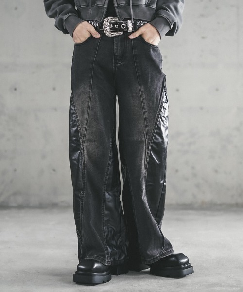 【新品未使用】Jane ワイドデニム 40 EDWIN エドウィン E50540 505Z ワイドストレート デニムパンツ