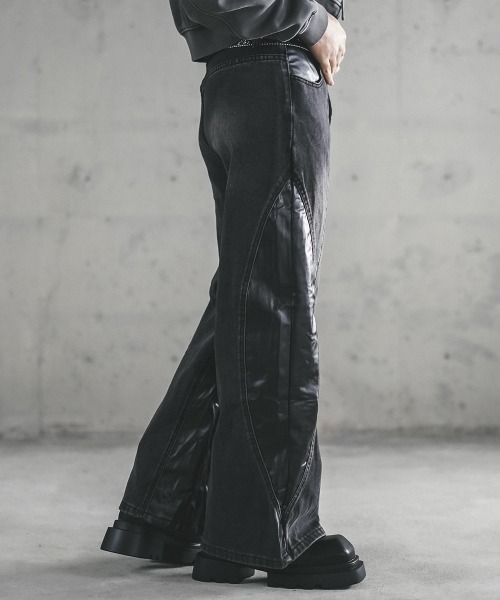 【ODOR】25ss Indi raw jean デニム DENIM WORKS］スリムストレート・セルヴィッチデニム - ベティス