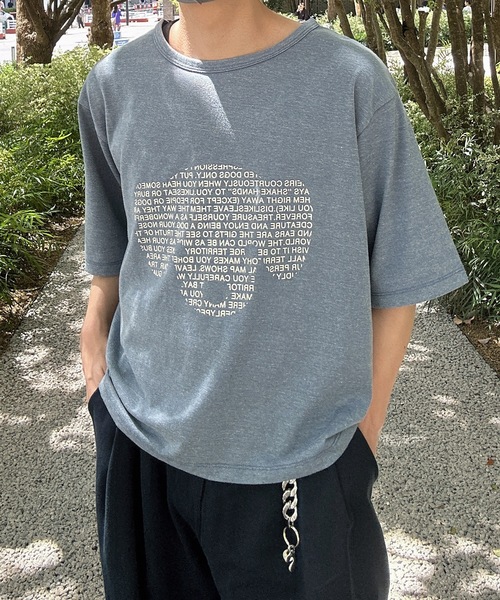 MandO（エムオー）（エムオー）の「【MandO】ドッグロゴウォッシュTシャツ（Tシャツ/カットソー・メンズ・ブラック/チャコールグレー/ベージュ・MEDIUM/LARGE）」の2枚目の写真