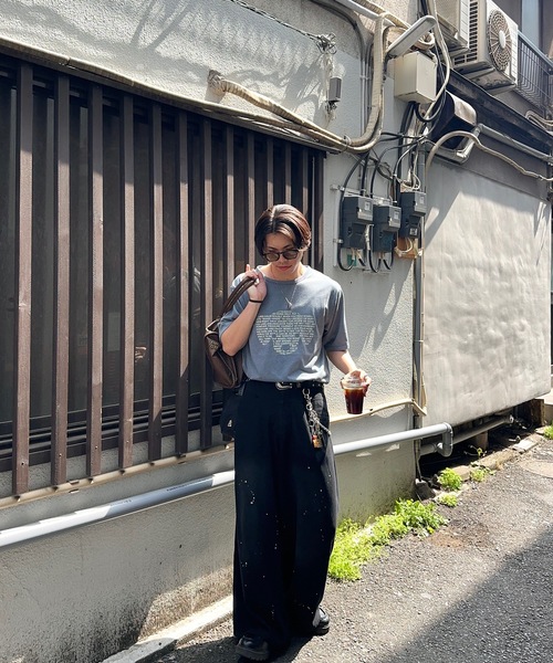 MandO（エムオー）（エムオー）の「【MandO】ドッグロゴウォッシュTシャツ（Tシャツ/カットソー・メンズ・ブラック/チャコールグレー/ベージュ・MEDIUM/LARGE）」の14枚目の写真