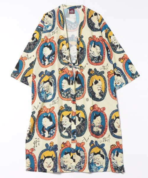 カヤ(カヤ)の「【カヤ】着る、NIPPON ART 倭の絵メンズUV羽織(カーディガン/ボレロ・メンズ・ブルー/ブラック/ライトブルー/ベージュ/ダークグレー/ネイビー/オレンジ/ブラウン/ダークネイビー/グリーン/ピンク/レッド/その他4/その他1/その他2/その他3/その他5・FREE)」の13枚目の写真