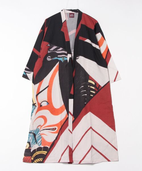 カヤ(カヤ)の「【カヤ】着る、NIPPON ART 倭の絵メンズUV羽織(カーディガン/ボレロ・メンズ・ブルー/ブラック/ライトブルー/ベージュ/ダークグレー/ネイビー/オレンジ/ブラウン/ダークネイビー/グリーン/ピンク/レッド/その他4/その他1/その他2/その他3/その他5・FREE)」の11枚目の写真