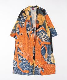 カーディガン/ボレロ（オレンジ/橙色系・半端袖）ファッション