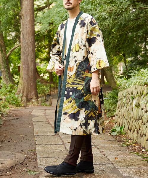 カヤ(カヤ)の「【カヤ】着る、NIPPON ART 倭の絵メンズUV羽織(カーディガン/ボレロ・メンズ・ブルー/ブラック/ライトブルー/ベージュ/ダークグレー/ネイビー/オレンジ/ブラウン/ダークネイビー/グリーン/ピンク/レッド/その他4/その他1/その他2/その他3/その他5・FREE)」の18枚目の写真