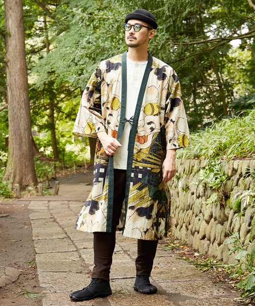 カヤ(カヤ)の「【カヤ】着る、NIPPON ART 倭の絵メンズUV羽織(カーディガン/ボレロ・メンズ・ブルー/ブラック/ライトブルー/ベージュ/ダークグレー/ネイビー/オレンジ/ブラウン/ダークネイビー/グリーン/ピンク/レッド/その他4/その他1/その他2/その他3/その他5・FREE)」の19枚目の写真