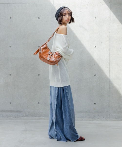 PAGEBOY（ページボーイ）の「リネンタッチシアーニットプルオーバー（ニット/セーター・レディース・ブラック/オフホワイト/オレンジ系その他3/ブラウン・FREE）」の17枚目の写真