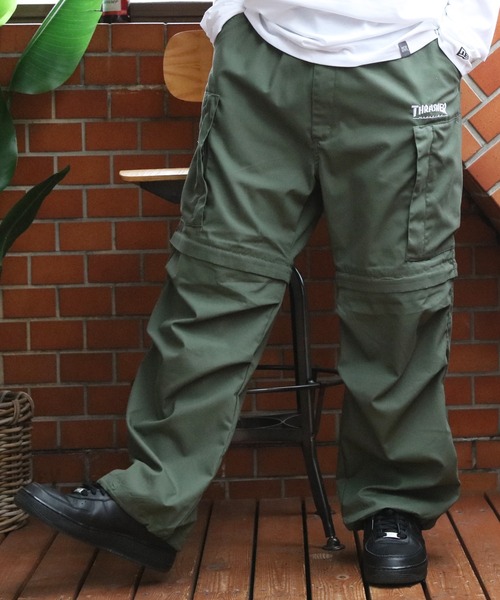 THRASHER(スラッシャー)の「THRASHER TCウェザー2WAYヘリクルーパンツ(カーゴパンツ・メンズ・グリーン/ブラック/グレー系その他・SMALL/MEDIUM/X-LARGE/LARGE)」の1枚目の写真