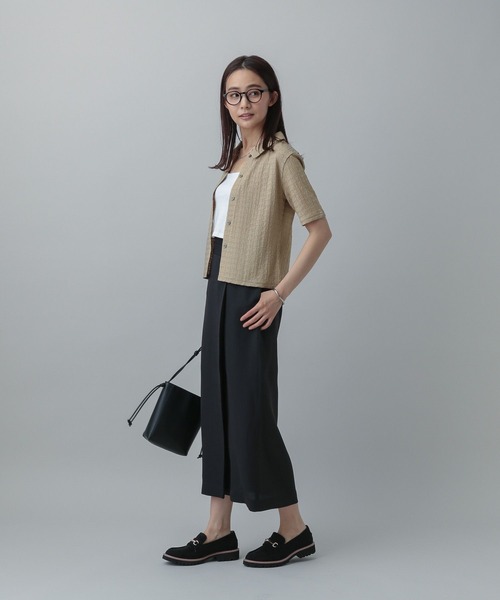 GLOBAL WORK(グローバルワーク)の「MATINEE LINE/ポコポコシャツ半袖/327916(シャツ/ブラウス・レディース・ブラック/アイボリー/セージグリーン・LONG/REGULAR)」の20枚目の写真