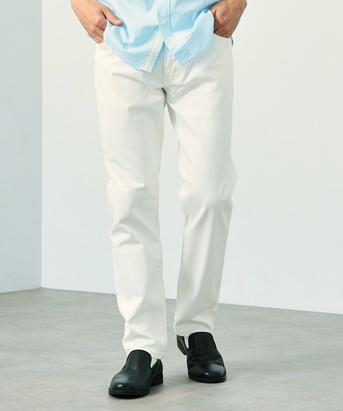EDWIN(エドウィン)の「EDWIN エドウィン ロンドンスリム ジーンズ デニムパンツ ストレッチ(デニムパンツ・メンズ・ホワイト/オリーブ/レッド/インディゴブルー/ブルー/ブラック/ライトインディゴブルー/マスタード・32/30/28/34)」の1枚目の写真