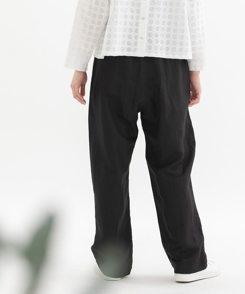 nop de nod（ノップドゥノッド）の「リネンレーヨンストレートイージーパンツ（その他パンツ・レディース・ブラック/スミクロ/ネイビー・M）」の19枚目の写真