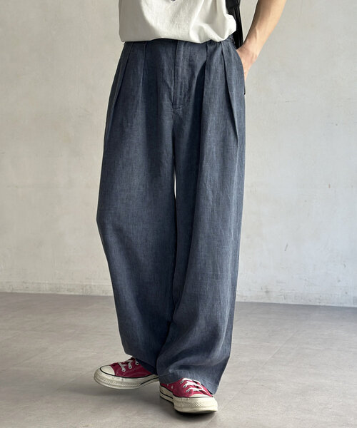 ピグメントリネン混トラウザーパンツ（その他パンツ）｜CPCM（シーピー