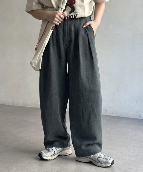 ピグメントリネン混トラウザーパンツ（その他パンツ）｜CPCM（シーピー