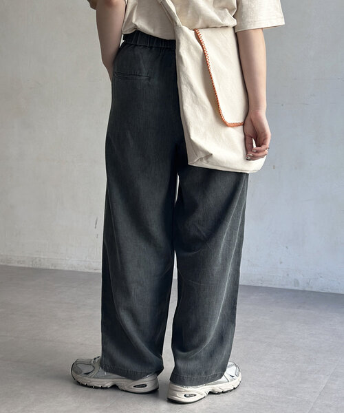 CPCM（シーピーシーエム）の「ピグメントリネン混トラウザーパンツ（その他パンツ・レディース・モカ/ネイビー/ブラック・MEDIUM/LARGE）」の7枚目の写真