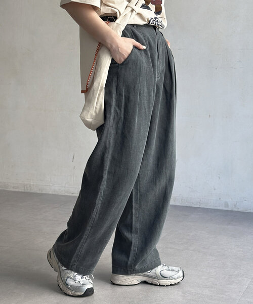 ピグメントリネン混トラウザーパンツ（その他パンツ）｜CPCM（シーピー