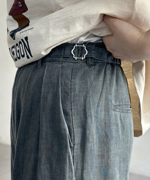 CPCM（シーピーシーエム）の「ピグメントリネン混トラウザーパンツ（その他パンツ・レディース・モカ/ネイビー/ブラック・MEDIUM/LARGE）」の10枚目の写真