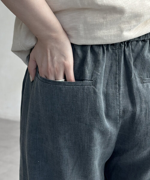 ピグメントリネン混トラウザーパンツ（その他パンツ）｜CPCM（シーピー