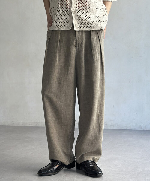 CPCM（シーピーシーエム）の「ピグメントリネン混トラウザーパンツ（その他パンツ・レディース・モカ/ネイビー/ブラック・MEDIUM/LARGE）」の17枚目の写真