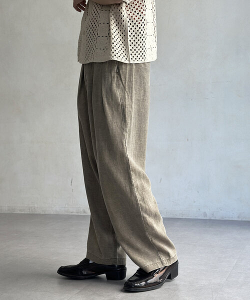 CPCM（シーピーシーエム）の「ピグメントリネン混トラウザーパンツ（その他パンツ・レディース・モカ/ネイビー/ブラック・MEDIUM/LARGE）」の19枚目の写真