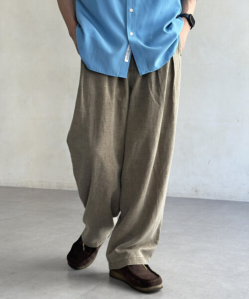 ピグメントリネン混トラウザーパンツ（その他パンツ）｜CPCM（シーピー