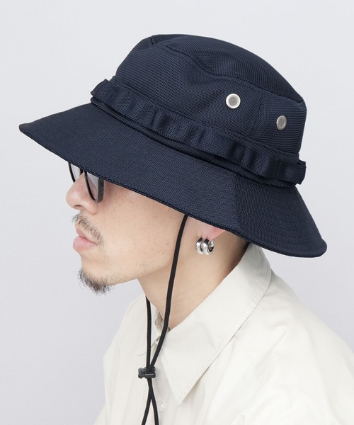 セール】涼しいハット オールメッシュ サファリハット あご