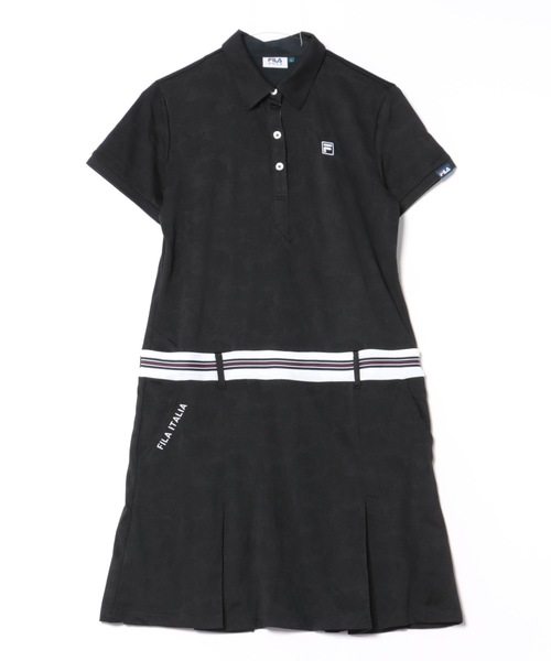 FILA レディースゴルフワンピース ブラック FILA GOLF/フィラゴルフ】レディースワンピース 吸汗速乾 UV
