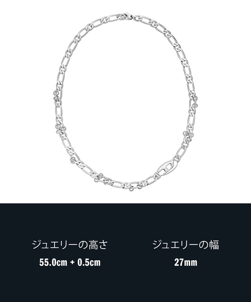 Diesel DX1600040ネックレス DX1600040 Stainless Steel and Brass Chain Necklace｜シルバー
