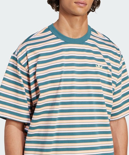 [adidas Originals] ストライプ 半袖Tシャツ アディダス オリジナルス ストライプ 半袖Tシャツ / アディダス