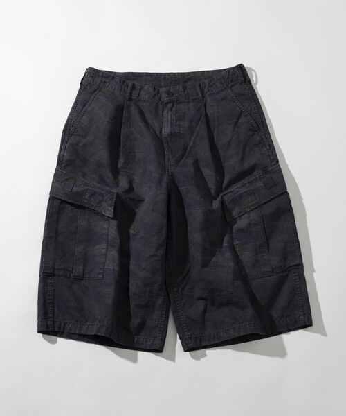 FREAK'S STORE（フリークスストア）の「FREAK’S STORE/フリークスストア オーバーダイ カモ柄 バギーシルエット カーゴ スリークォーター ショートパンツ（その他パンツ・メンズ・ブラック/ネイビー・MEDIUM/LARGE）」の22枚目の写真