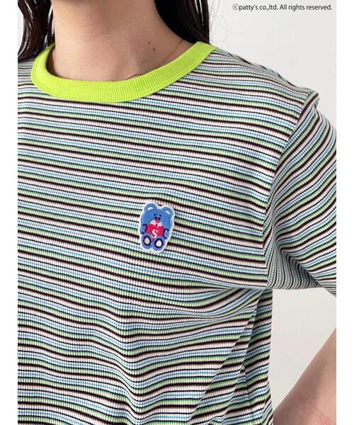 ehka sopo(エヘカソポ)の「【SWIMMER】ボーダーTシャツ(Tシャツ/カットソー・レディース・グリーン/ピンク/ネイビー・F)」の1枚目の写真