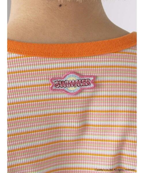 ehka sopo(エヘカソポ)の「【SWIMMER】ボーダーTシャツ(Tシャツ/カットソー・レディース・グリーン/ピンク/ネイビー・F)」の4枚目の写真